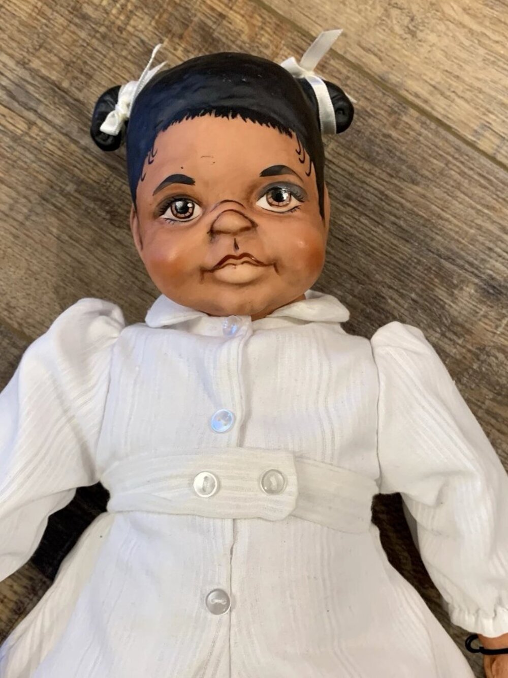 Vtg 80s FAITH WICK Bone China RUBY African American DOLL 16" Ltd Ed BALOS Bisque